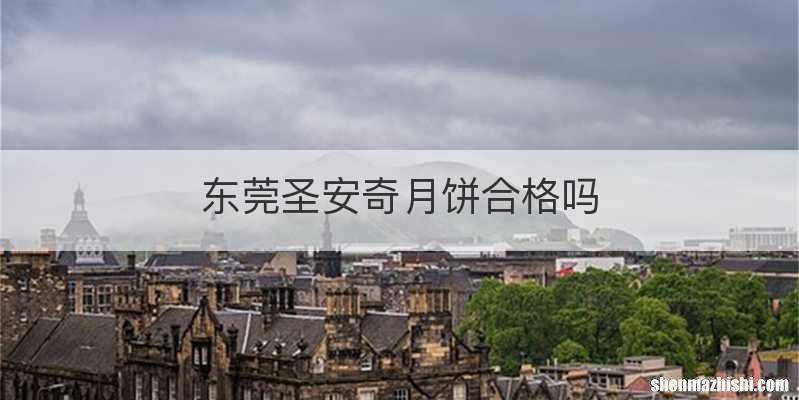 东莞圣安奇月饼合格吗