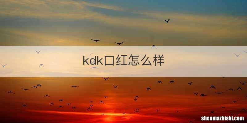 kdk口红怎么样