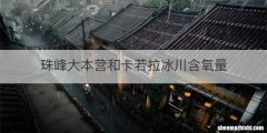 珠峰大本营和卡若拉冰川含氧量