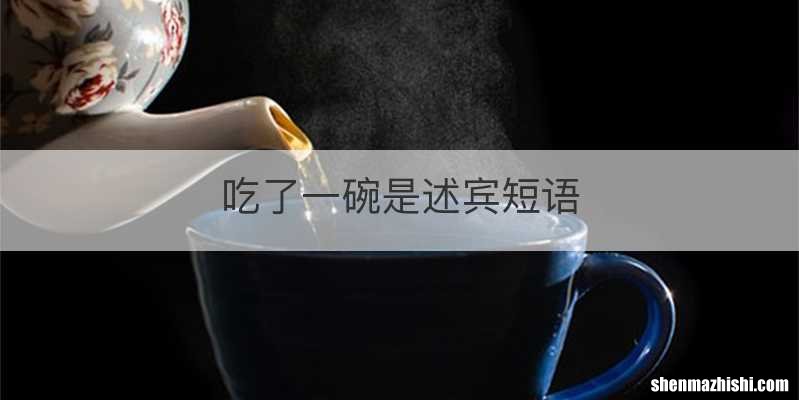 吃了一碗是述宾短语