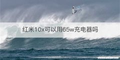 红米10x可以用65w充电器吗