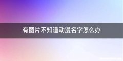 有图片不知道动漫名字怎么办