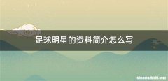 足球明星的资料简介怎么写