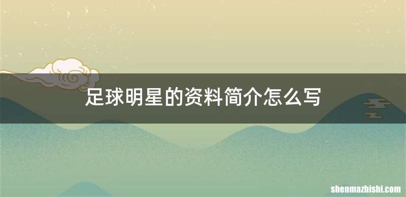 足球明星的资料简介怎么写