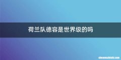 荷兰队德容是世界级的吗