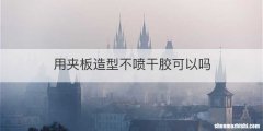 用夹板造型不喷干胶可以吗