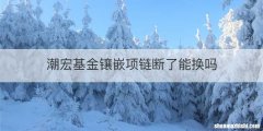 潮宏基金镶嵌项链断了能换吗
