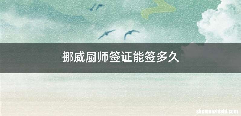 挪威厨师签证能签多久