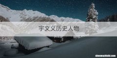 宇文义历史人物