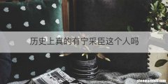 历史上真的有宁采臣这个人吗