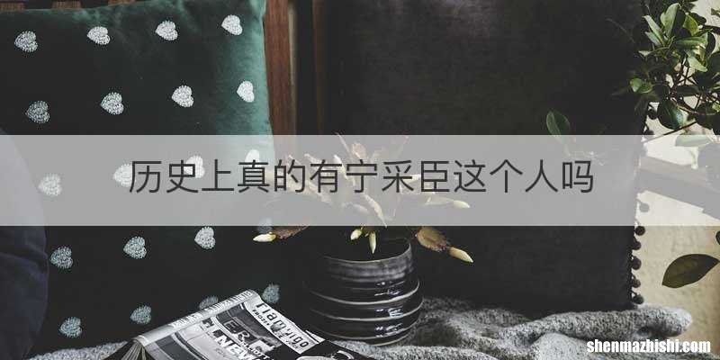 历史上真的有宁采臣这个人吗