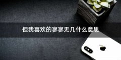 但我喜欢的寥寥无几什么意思