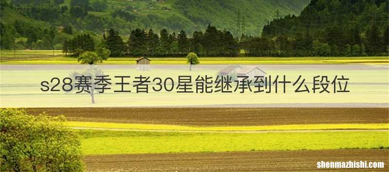 s28赛季王者30星能继承到什么段位
