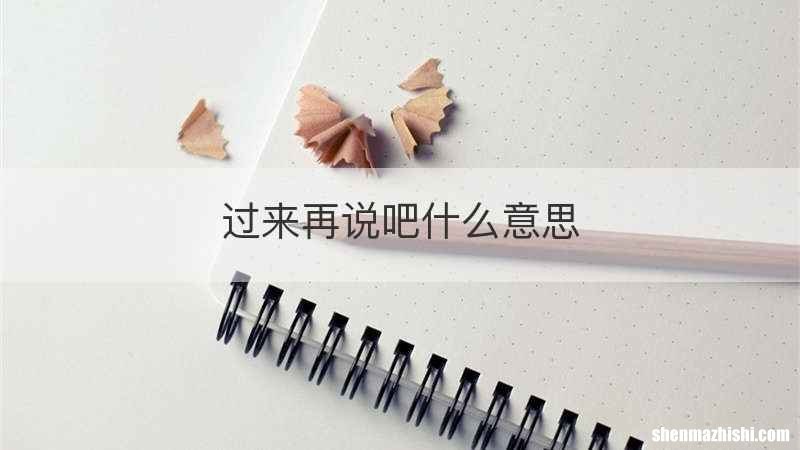 过来再说吧什么意思