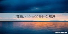 兰蔻粉水40sd00是什么意思