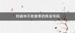 阿森纳不败赛季的阵容号码