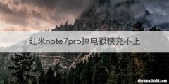 红米note7pro掉电很快充不上