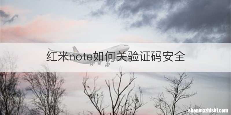 红米note如何关验证码安全