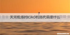 天河机场的ICAO机场代码是什么