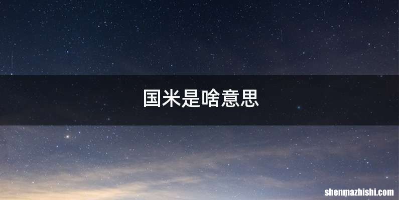 国米是啥意思