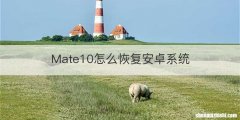 Mate10怎么恢复安卓系统