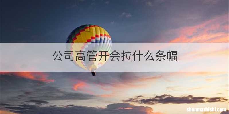 公司高管开会拉什么条幅