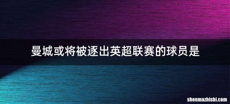 曼城或将被逐出英超联赛的球员是