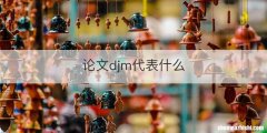 论文djm代表什么