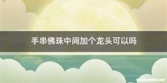 手串佛珠中间加个龙头可以吗