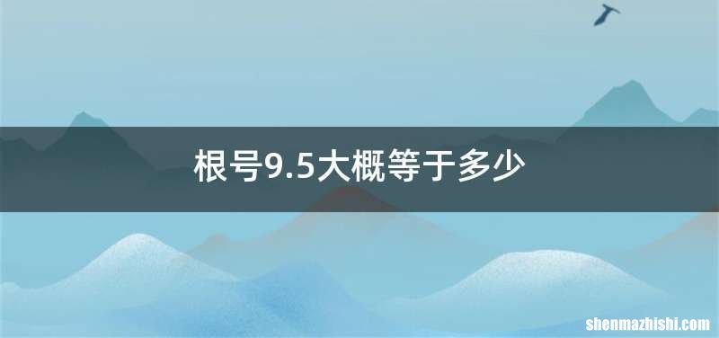 根号9.5大概等于多少