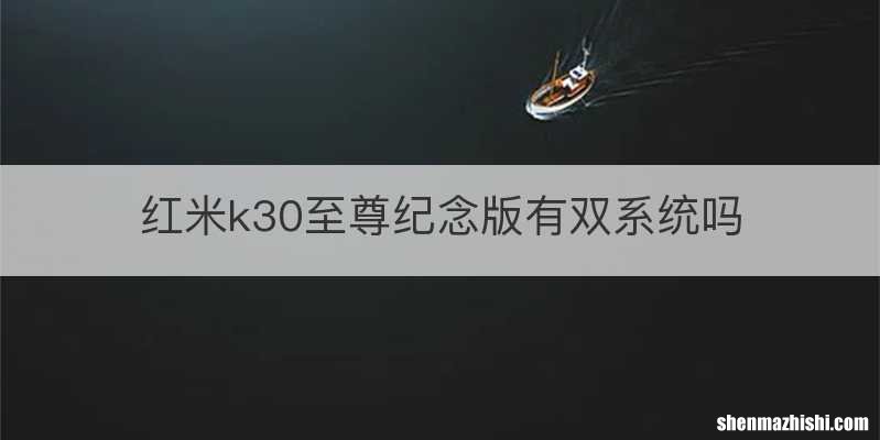 红米k30至尊纪念版有双系统吗