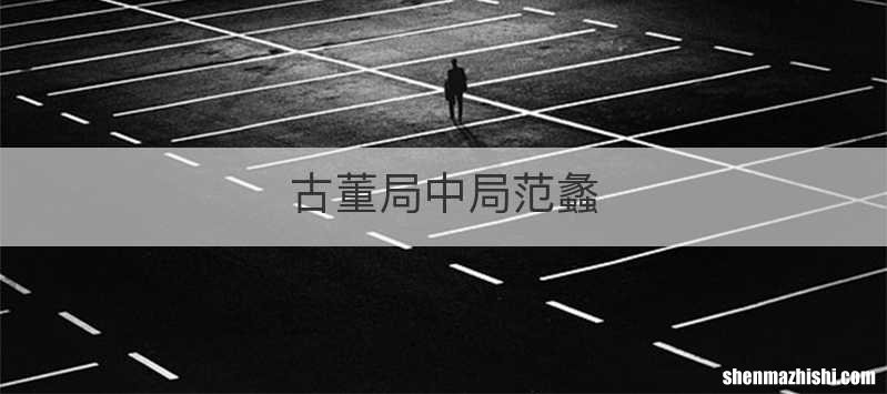 古董局中局范蠡