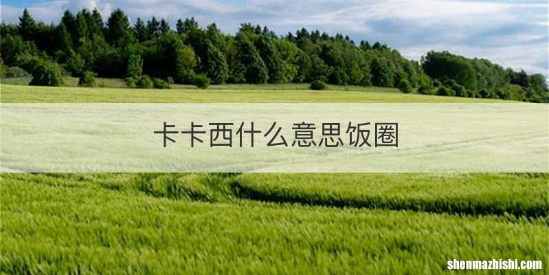 卡卡西什么意思饭圈