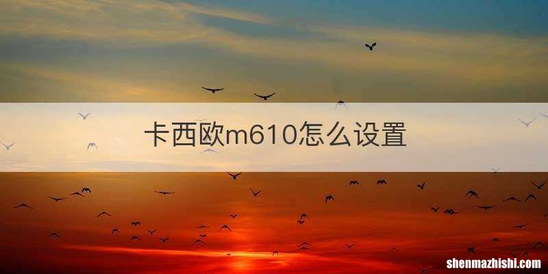 卡西欧m610怎么设置