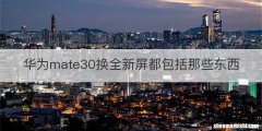 华为mate30换全新屏都包括那些东西