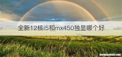 全新12核i5和mx450独显哪个好