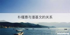 朴槿惠与潘基文的关系
