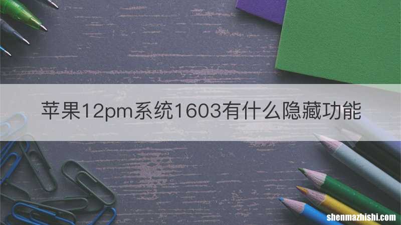 苹果12pm系统1603有什么隐藏功能