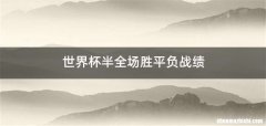 世界杯半全场胜平负战绩