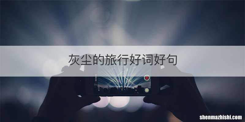 灰尘的旅行好词好句