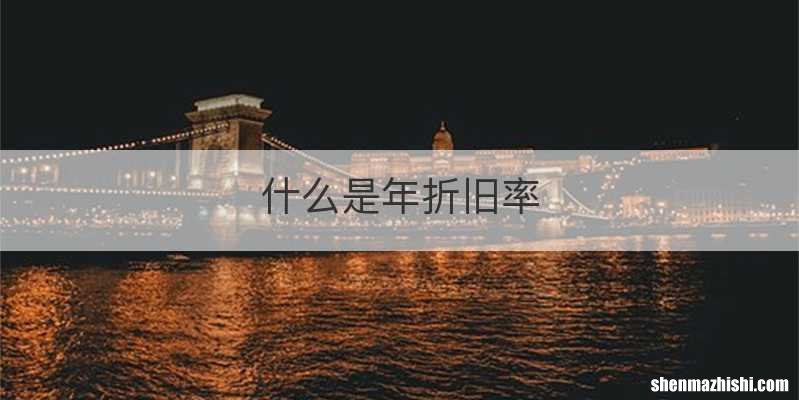 什么是年折旧率