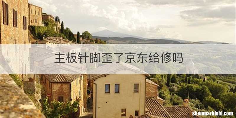 主板针脚歪了京东给修吗