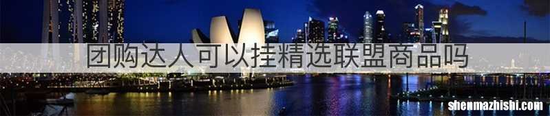 团购达人可以挂精选联盟商品吗