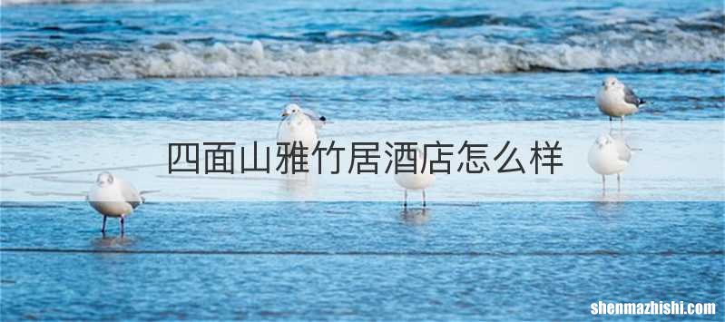 四面山雅竹居酒店怎么样
