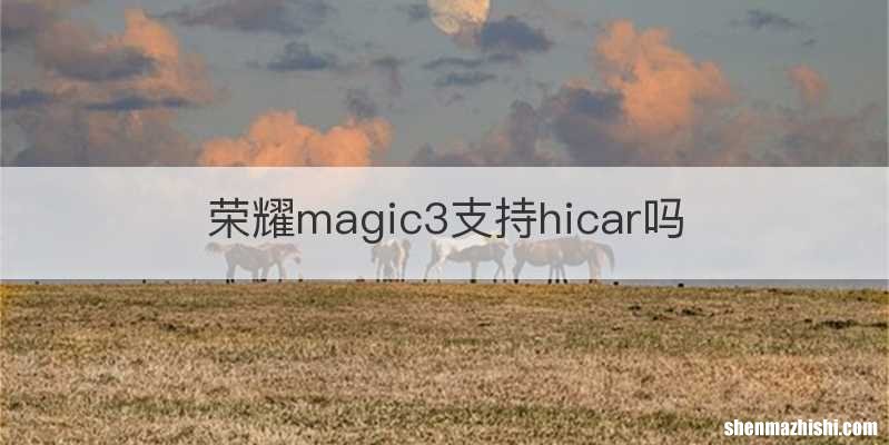 荣耀magic3支持hicar吗