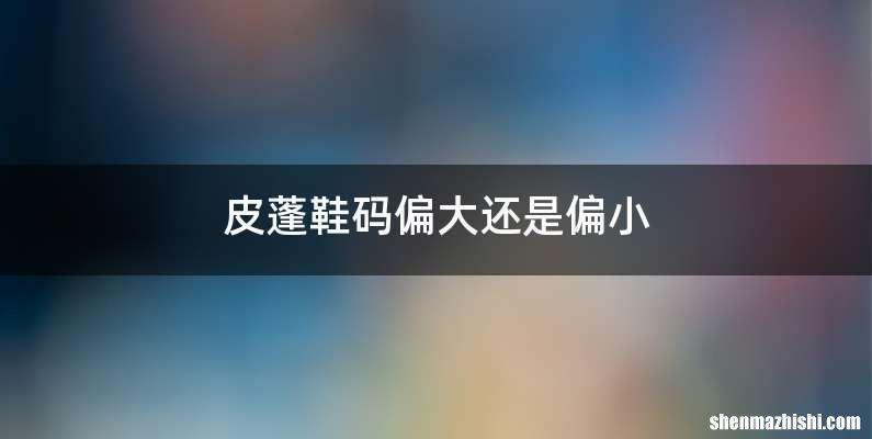 皮蓬鞋码偏大还是偏小