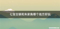 七宝古镇和朱家角哪个地方好玩
