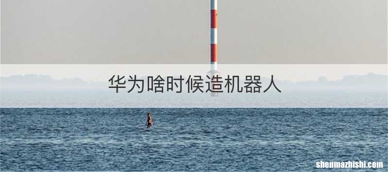 华为啥时候造机器人
