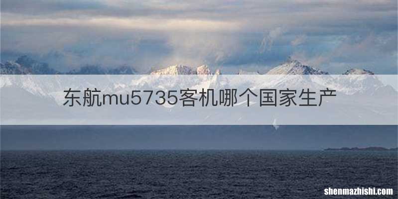 东航mu5735客机哪个国家生产