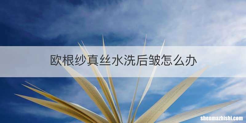 欧根纱真丝水洗后皱怎么办
